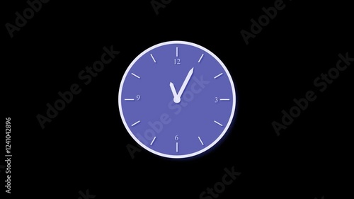 Wallpaper Mural Clock isolated animation blue color, Clock with moving arrows, Counting down clock isolated Time counter symbol animation on black background Torontodigital.ca