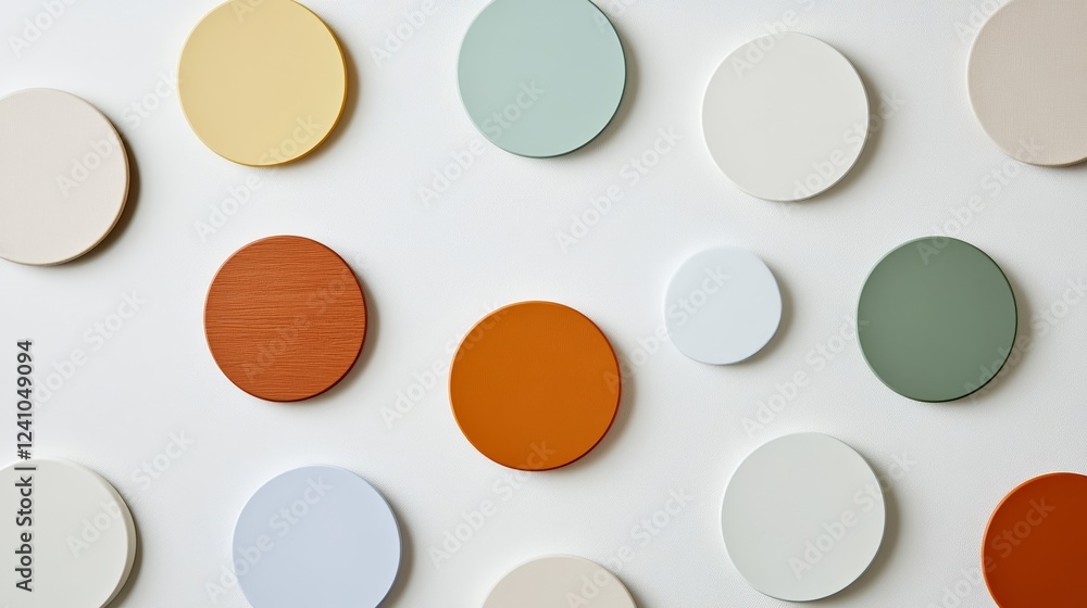 Elegant Geometric pastel shapes like circles and triangles in light yellow lavender and mint green arranged on a soft white background Elegant Geometric pastel shapes like circles and triangles in light yellow lavender and mint green arranged on a soft white background