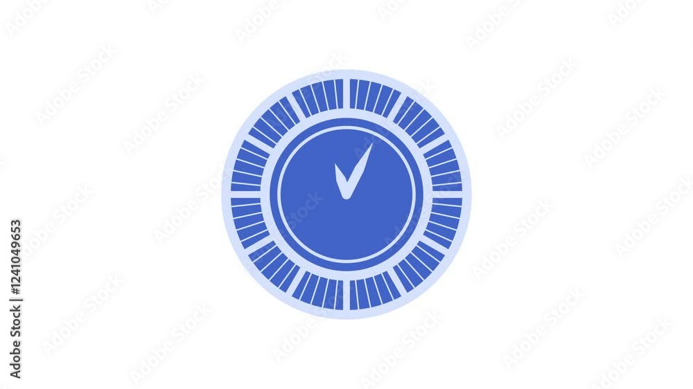 counting down animated clock isolated, blue Simple clock animation counting down animated clock isolated, blue Simple clock animation