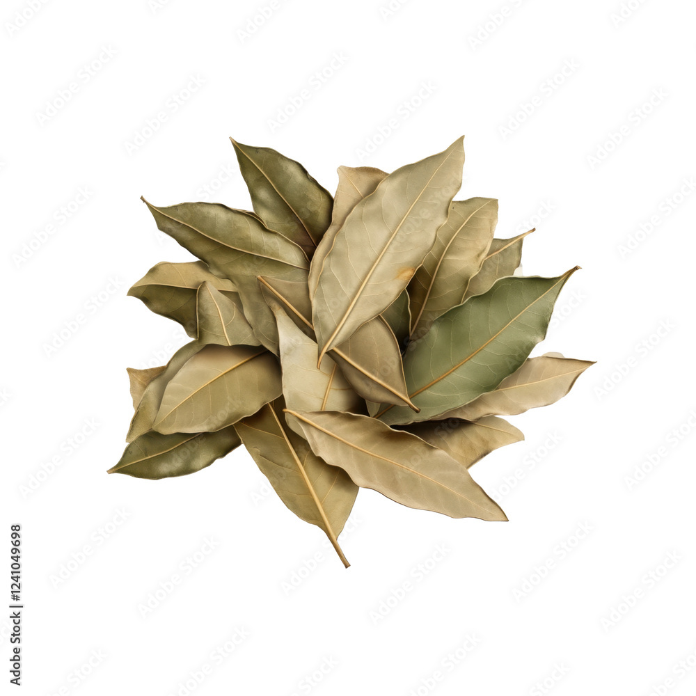 pile of dried bay leaves isolated on transparent background pile of dried bay leaves isolated on transparent background