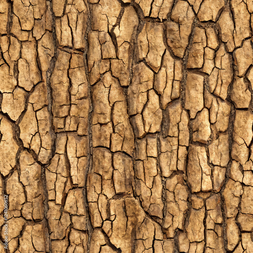 Seamless Tree Bark Texture in Brown Tones