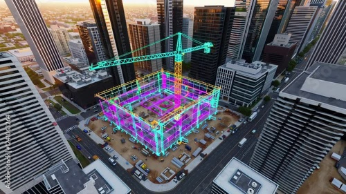 Futuristic Building Project with VFX Enhancement