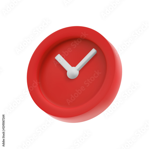 Watch with face and handles, isolated realistic 3d clock telling time. Vector limited sale or discount offer for clients and shoppers. Deadline in business, icon for application UI interface