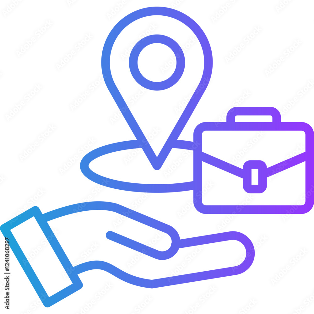Job Placement line gradient icon Job Placement line gradient icon
