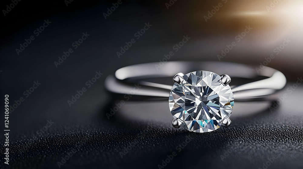 A close-up shot of a beautiful diamond ring, showcasing its brilliant sparkle against a dark background. A close-up shot of a beautiful diamond ring, showcasing its brilliant sparkle against a dark background.