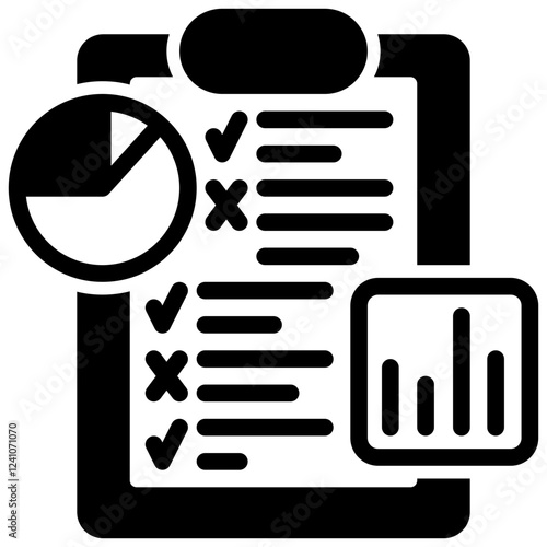 data report vector glyph icon