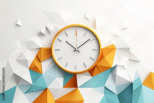 A geometric depiction of a clock with a small pause icon in the center, representing extra time before a payment deadline photo