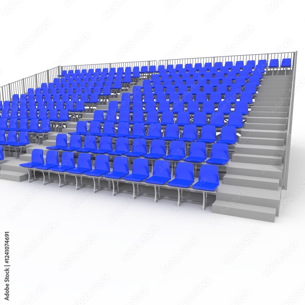 Fototapeta premium 3d render Bleachers design element. Furniture