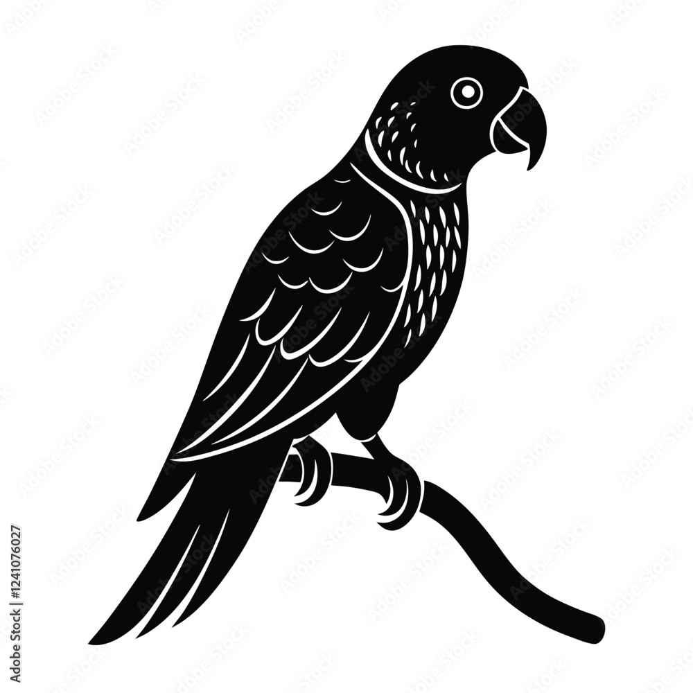 Fototapeta premium bird on a branch vector illustration