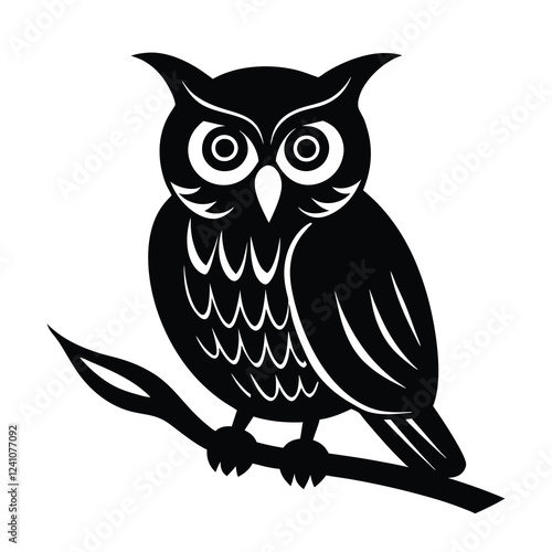 owl sitting on branch