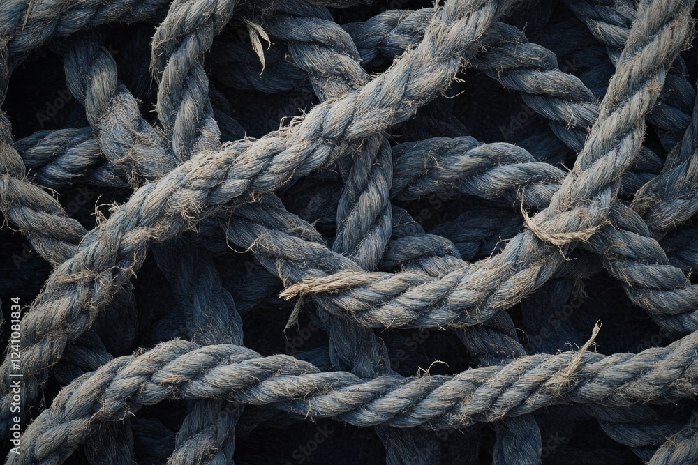 Frayed Rope Close-Up Illustration Frayed Rope Close-Up Illustration