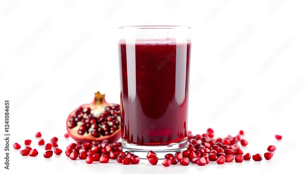 Refreshing Pomegranate Juice Glass Seeds Drink Refreshing Pomegranate Juice Glass Seeds Drink