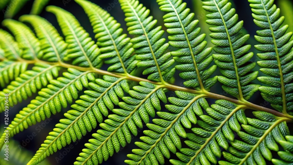 Fototapeta premium Intricate veins and network of fine lines on a fern leaf