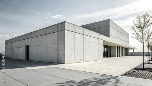 Wallpaper Mural Modern Concrete Building Architecture Exterior Design Minimalist Structure Daytime Sunlight Torontodigital.ca