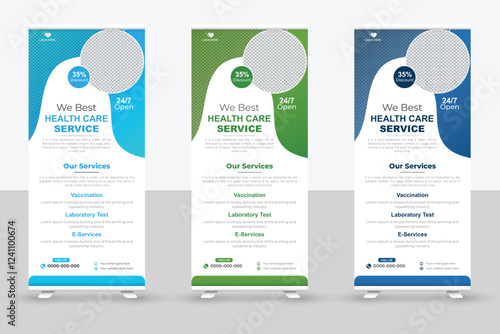 Roll up medical design template