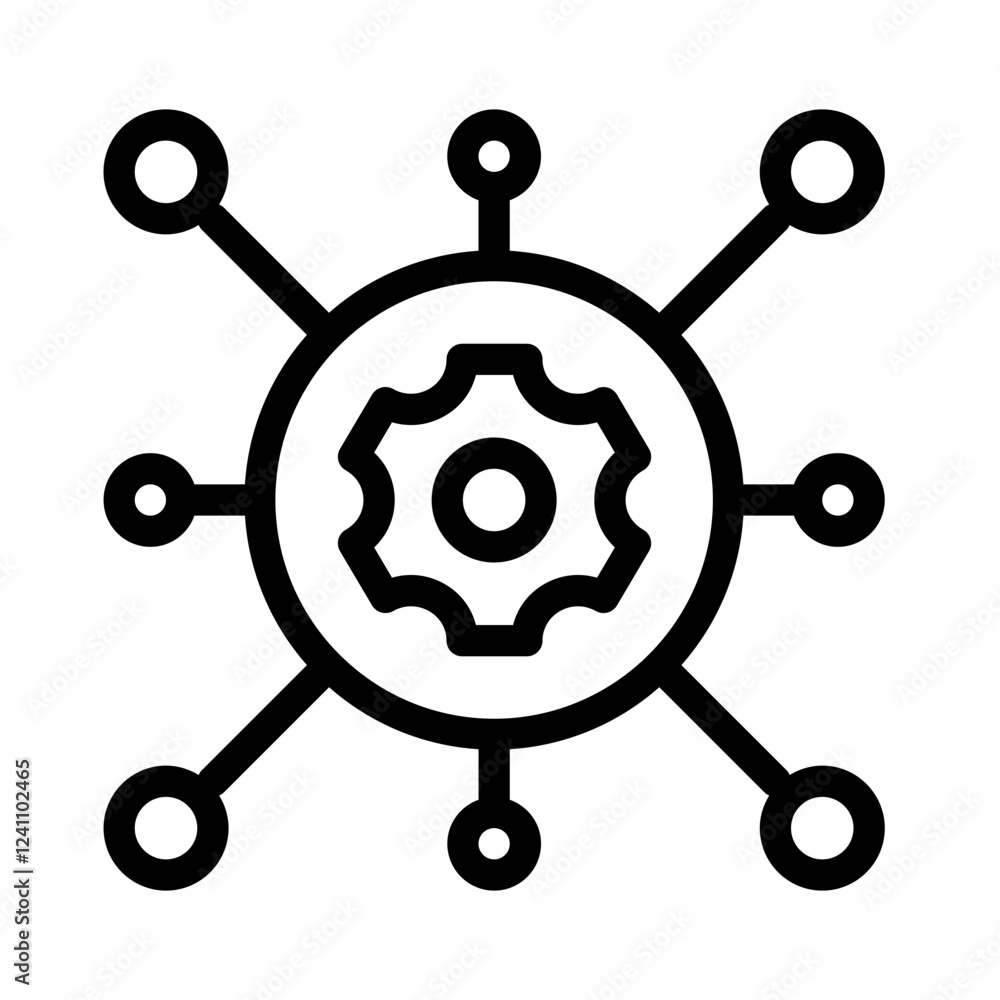 Fototapeta premium Icon Marketing Settings With Style Outline