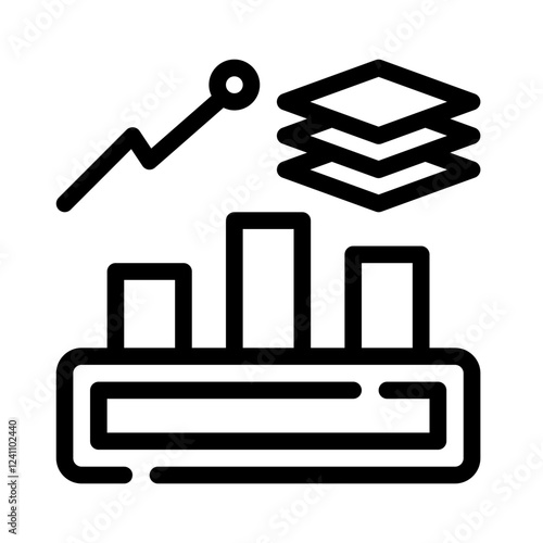 Icon Profit Growth With Style Outline