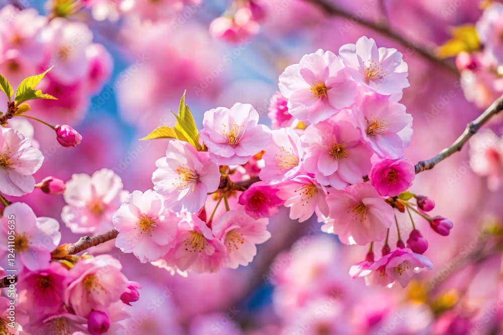 Japanese Sakura Cherry Blossom Print: High-Resolution Stock Photo of Delicate Pink Flowers Japanese Sakura Cherry Blossom Print: High-Resolution Stock Photo of Delicate Pink Flowers