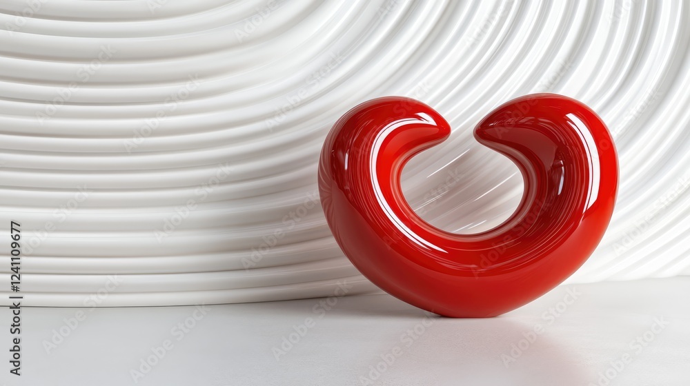 Elegant 3D Heart Sculpture in Geometric Design Elegant 3D Heart Sculpture in Geometric Design