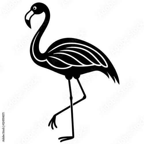 flamingo silhouette vector