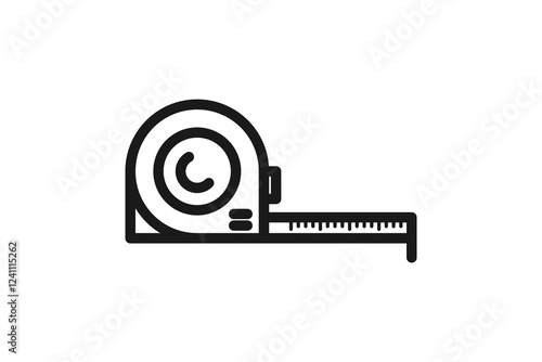 icon measuring tape distance carpentry tools