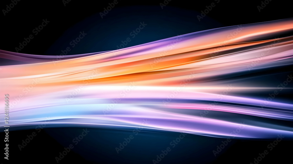 Abstract colorful light streaks, dynamic motion blur, dark background, design element Abstract colorful light streaks, dynamic motion blur, dark background, design element