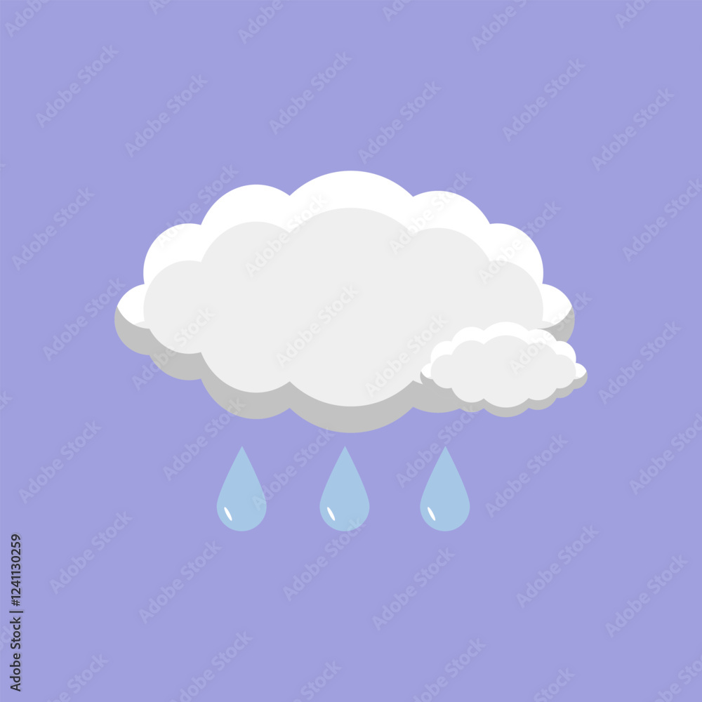 Weather Icon – Rain with Light Clouds Weather Icon – Rain with Light Clouds