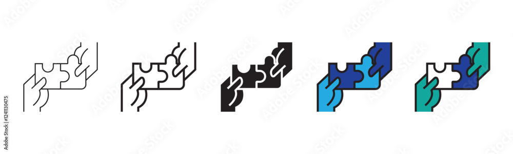 hand holding puzzle piece icon vector business problem solving with jigsaw part creative solution symbol illustration outline simple design, vector stock. illustration hand holding puzzle piece icon vector business problem solving with jigsaw part creative solution symbol illustration outline simple design, vector stock. illustration