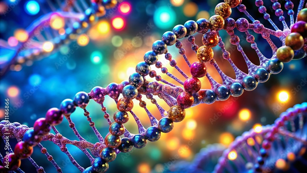 Microscopic View of Gene-Edited DNA Strand for Regenerative Medicine & Tissue Repair using Mesenchymal Stem Cells Microscopic View of Gene-Edited DNA Strand for Regenerative Medicine & Tissue Repair using Mesenchymal Stem Cells