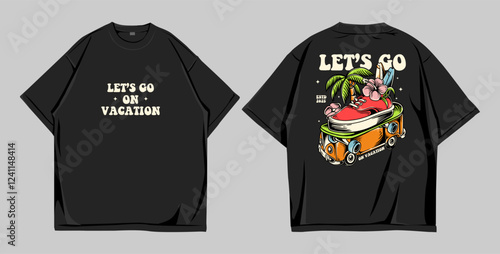 Design oversize streetwear let's go on vacation
