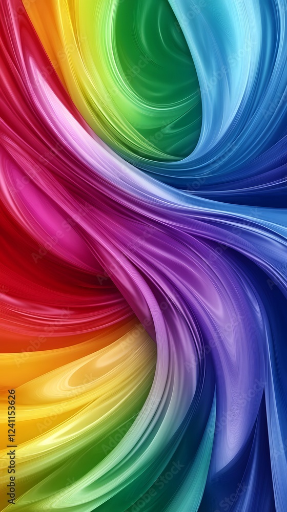Obraz premium Generate an abstract background with swirling rainbow colors that evokes the energy and creativity 