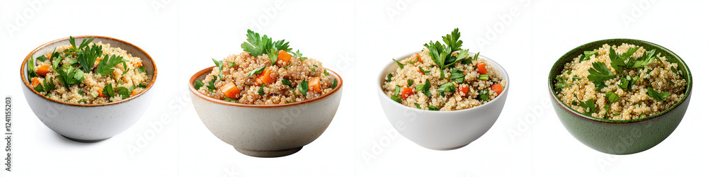 Fresh Vegetable Couscous in Various Bowls for Healthy Meal Prep Fresh Vegetable Couscous in Various Bowls for Healthy Meal Prep