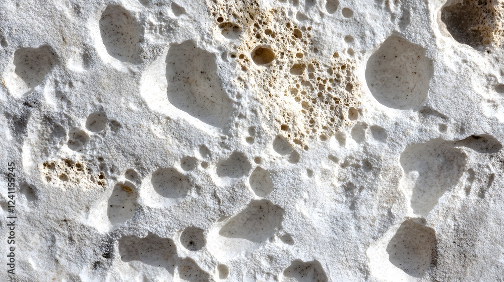 Close-Up of Textured Surface with Holes and Indentions in Rock Close-Up of Textured Surface with Holes and Indentions in Rock