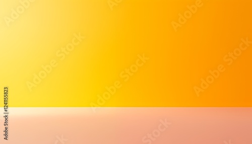 Wallpaper Mural Vibrant Yellow and Peach Color Block Minimalist Background Torontodigital.ca