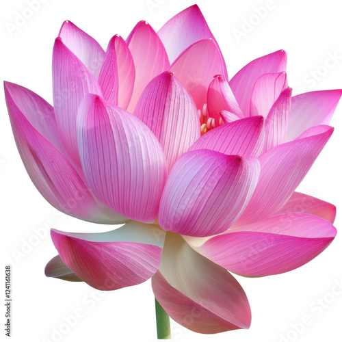 beautiful pink lotus flower with delicate petals and serene appearance, symbolizing purity and tranquility