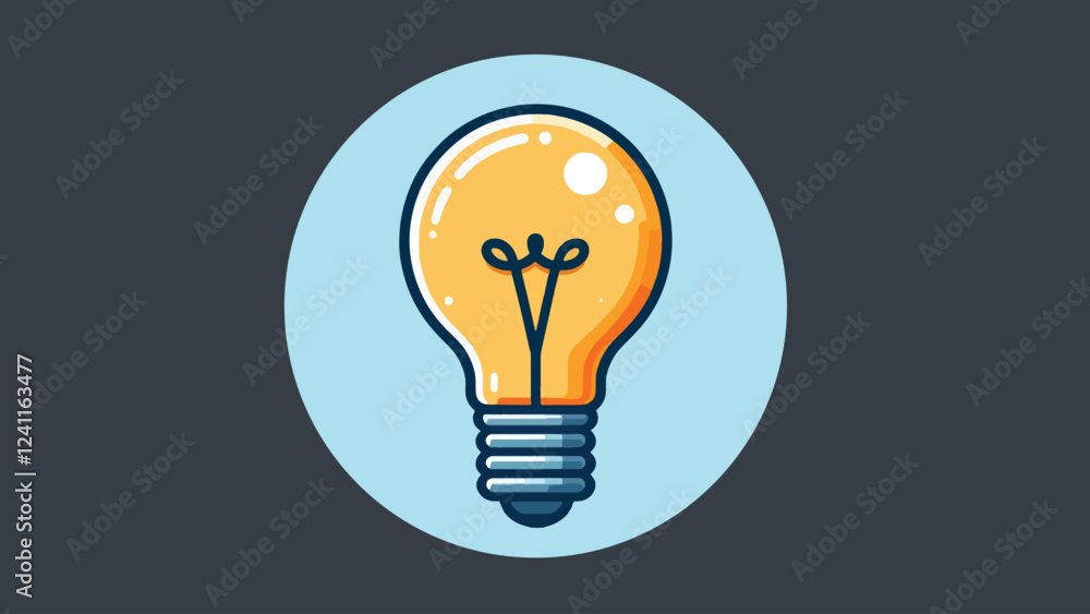 bulb lamp illustration in flat style bulb lamp illustration in flat style