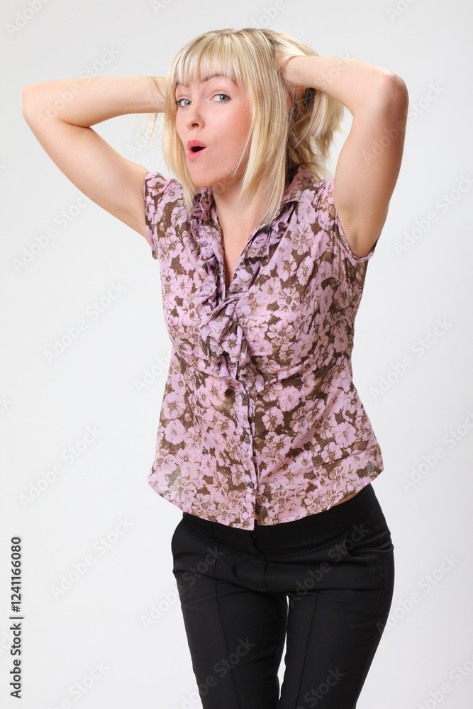 portrait of a woman with emotions portrait of a woman with emotions