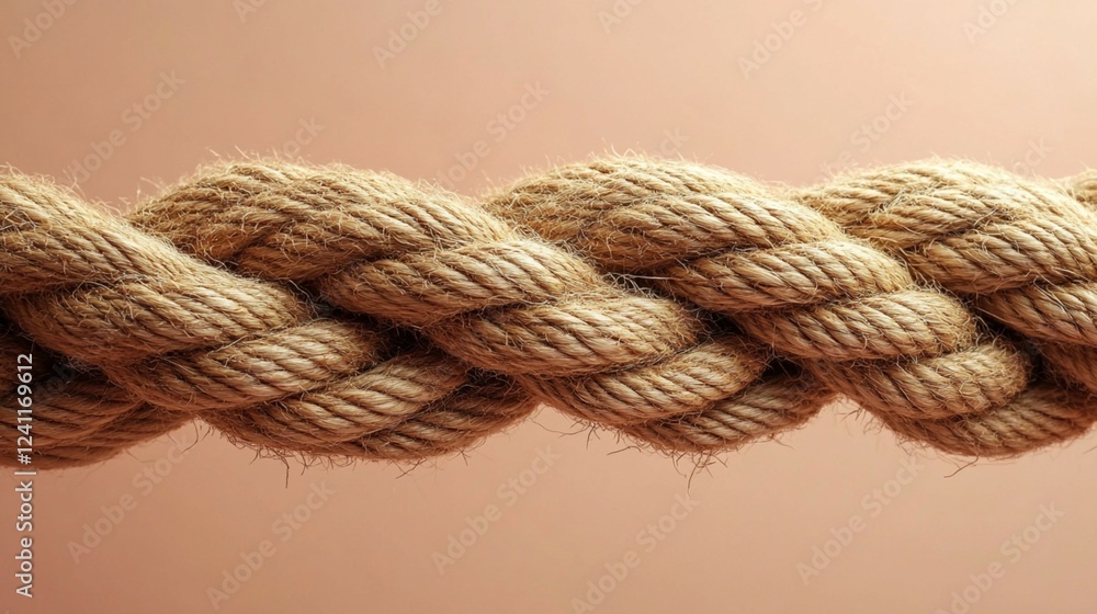 Fototapeta premium Rope on Solid Background