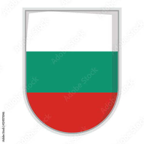 Free Download Bulgarian national flag shield Badge - GFXLoad