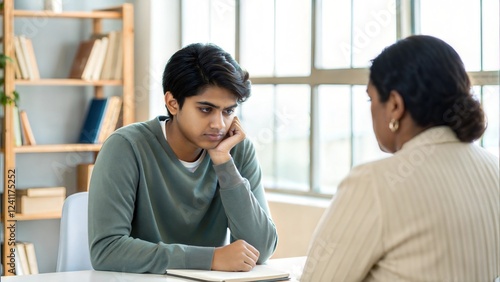 Indian Student Attending Career Counseling Session