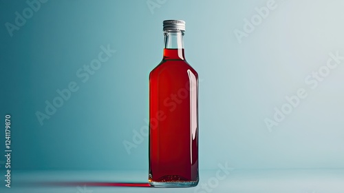 Wallpaper Mural Red Glass Bottle with Liquid on a Gradient Background Torontodigital.ca