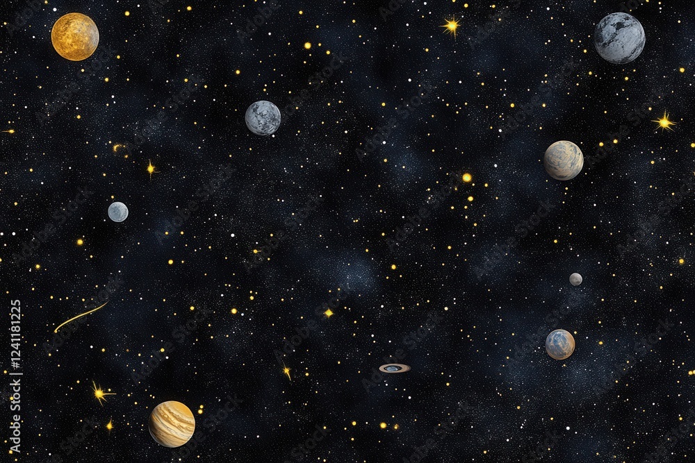 Cosmic Wonder with Planets, Stars, and Galaxies in Dark Space Cosmic Wonder with Planets, Stars, and Galaxies in Dark Space