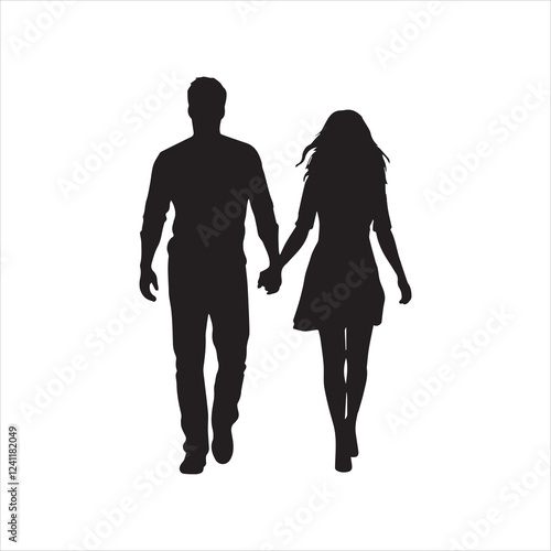 silhouette of a couple, Romantic couples