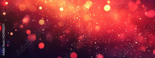 Red shining bokeh background 