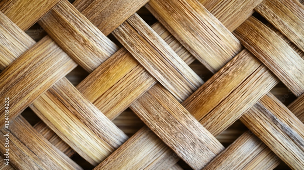 Woven Natural Fiber Texture in Warm Tones and Intricate Pattern Woven Natural Fiber Texture in Warm Tones and Intricate Pattern