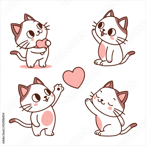 Download Cute Cat Vector Illustration Design for Posters