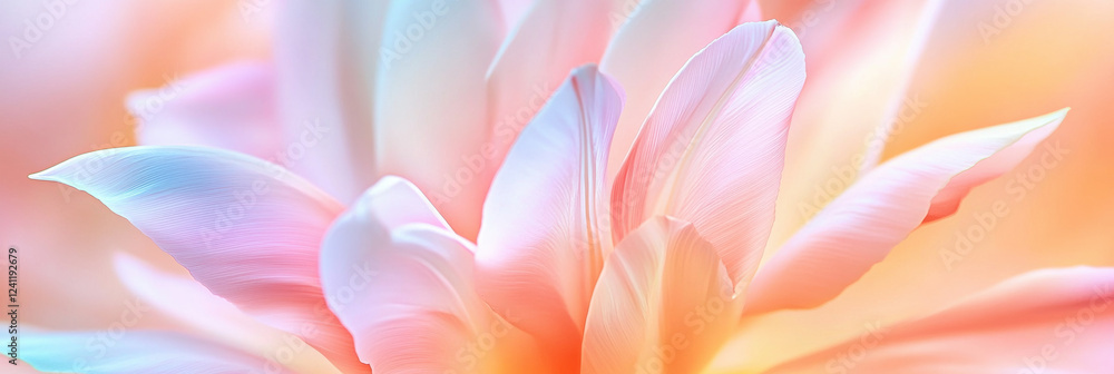 Soft pastel petals illuminated by gentle sunset light Soft pastel petals illuminated by gentle sunset light