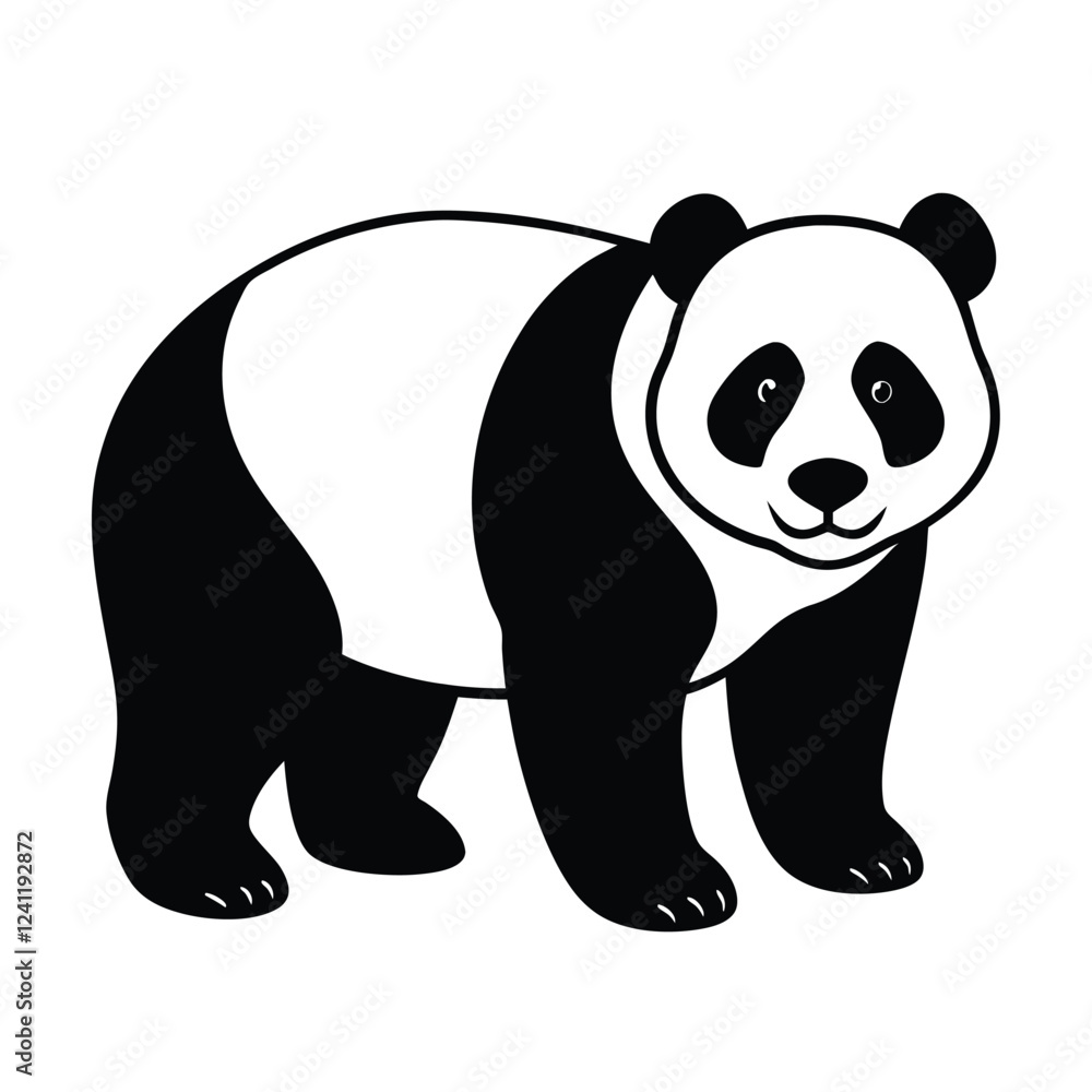 Fototapeta premium panda bear vector illustration