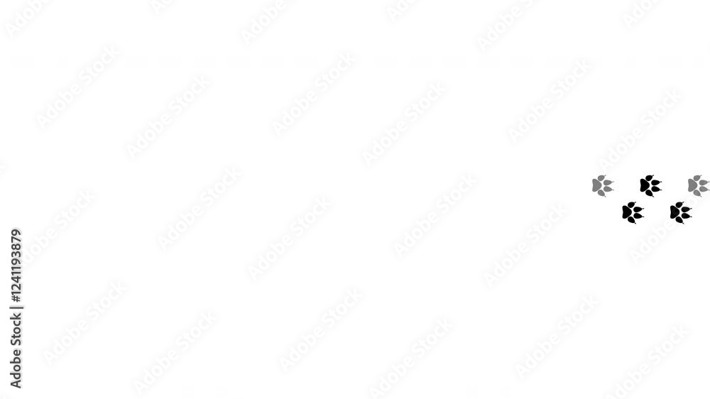 Dog Paw Prints on Transparent Background Dog Paw Prints on Transparent Background