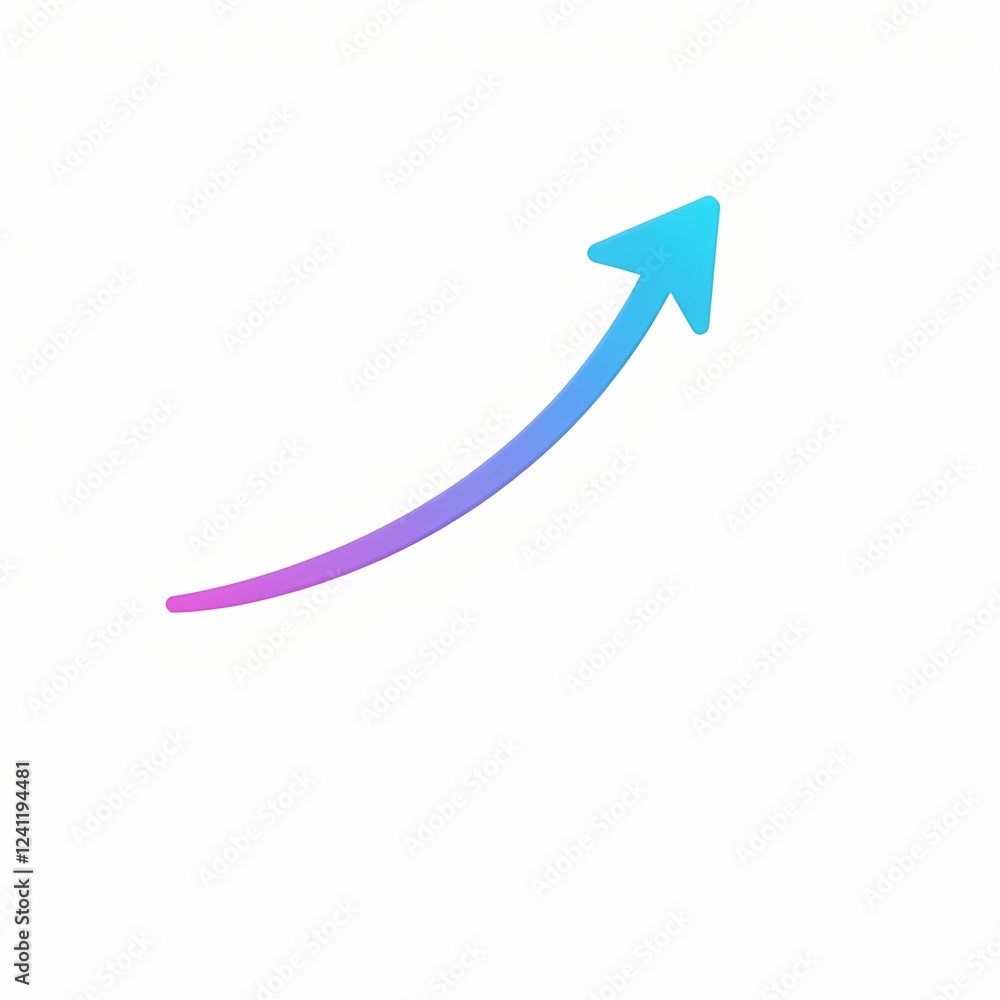 Gradient upward arrow icon on white background. Gradient upward arrow icon on white background.